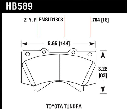Hawk Performance 08-14 Toyota Land Cruiser Ceramic Street Front Brake Pads