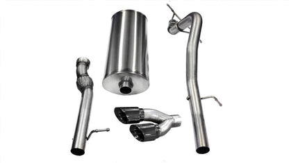 Corsa 11-14 GMC Yukon 6.2L V8 3in Cat-Back Single Side w Twin 4in Black Pro-Series Tips 14882BLK