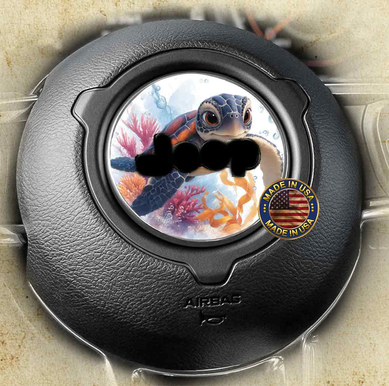 Steering wheel decal Sea turtle 238