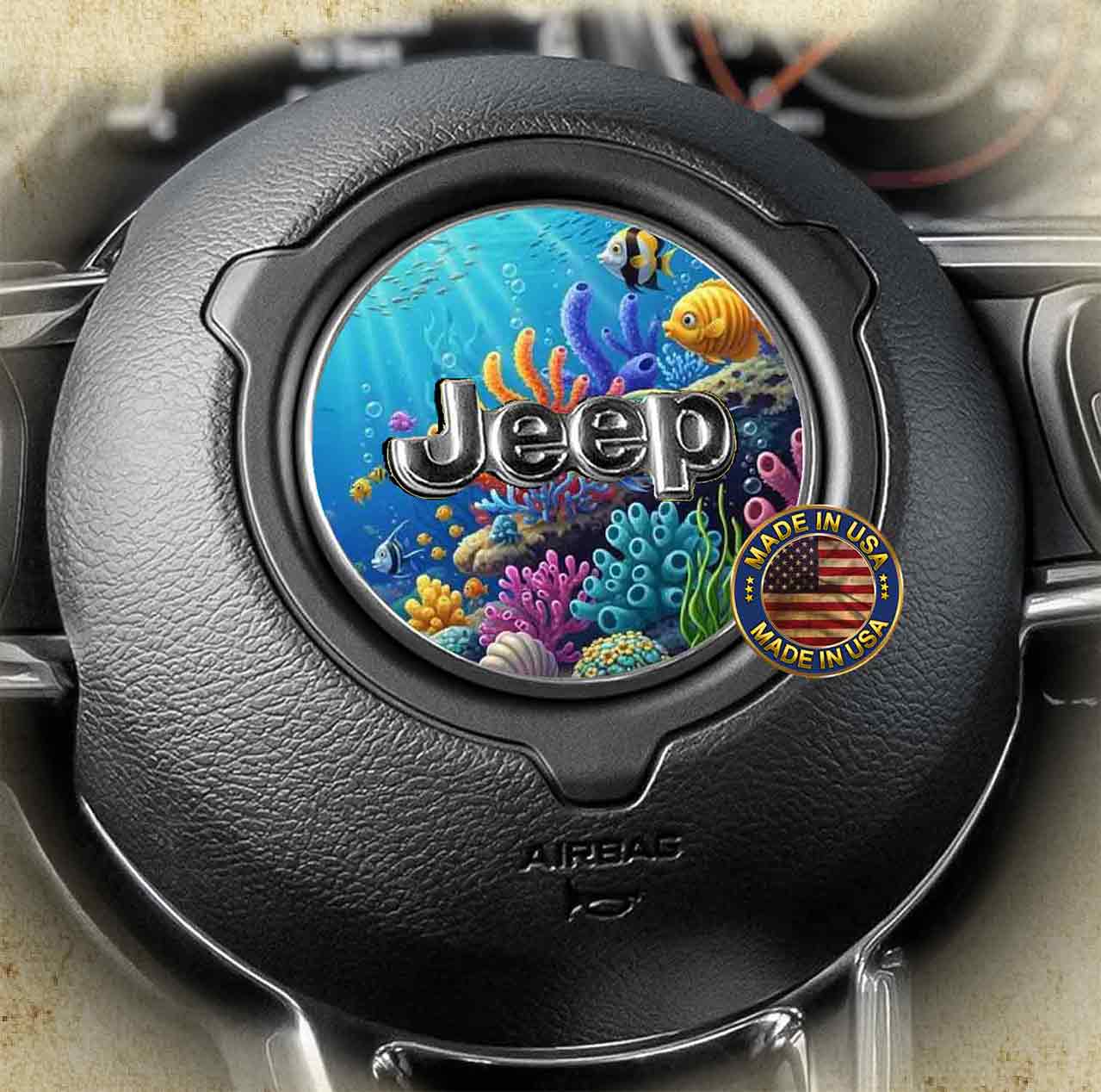 Steering wheel decal reef fish 134