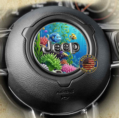 Steering wheel decal reef fish 133