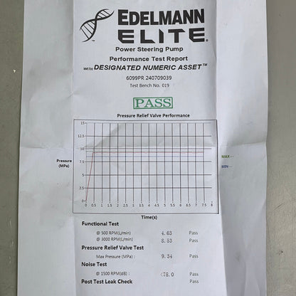 EDELMANN ELITE Power Steering Pump for Toyota w/ Pulley & Reservoir 6099PR