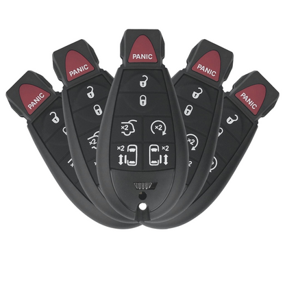 Combo Pack - 5x Chrysler Dodge Fobik IYZ-C01C M3N5WY783X + 5x Alternate Button Pads