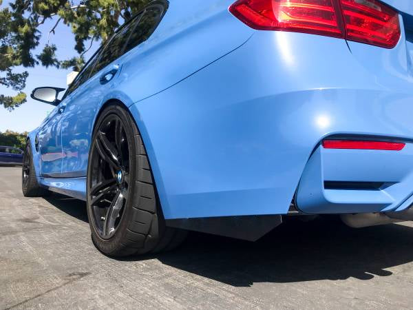 BMW Carbon Fiber Rear Bumper Splitter Extensions Matte Dry (Plain)