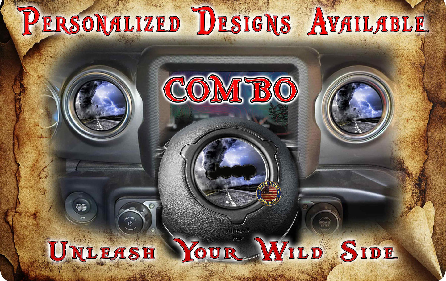 Steering wheel decal tornado 176