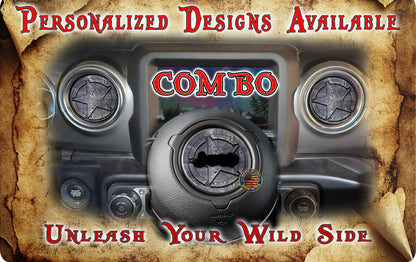 Oscar Mike Star Steering wheel decal 235
