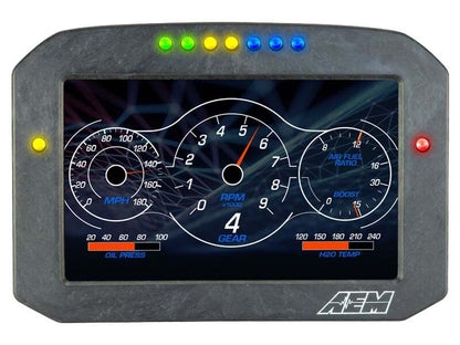 AEM CD-7LG Carbon Logging Flush Digital Dash Display w/ Internal 20Hz GPS & Antenna 30-5703F