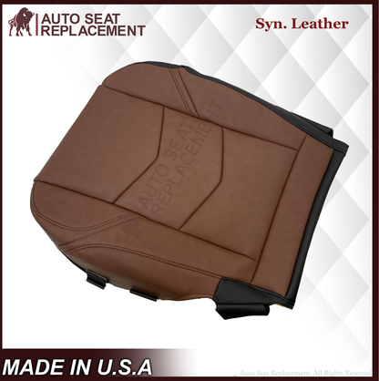 2015-2020 Cadillac Escalade Perforated Leather OR Syn. Leather Seat Cover Kona Brown: Choose From Variation