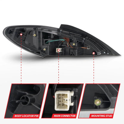 Anzo 2010-2013 Hyundai Genesis LED Taillights Red/Clear