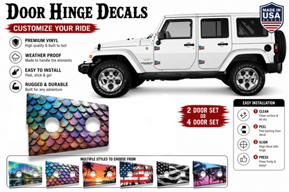 Dragon scales Door hinge decals 17