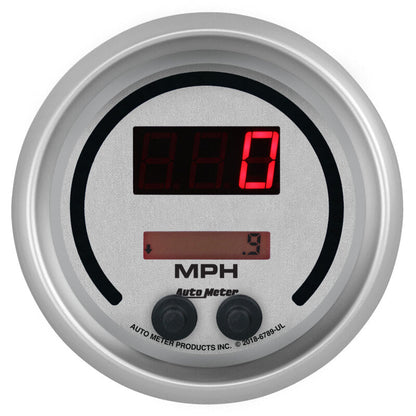 Autometer 85.7mm Silver Switchable 260 MPH / 260 KM/H Speedometer Ultra-Lite Elite Digital Gauge 6789-UL