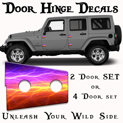 Purple lighting Door hinge decals 18