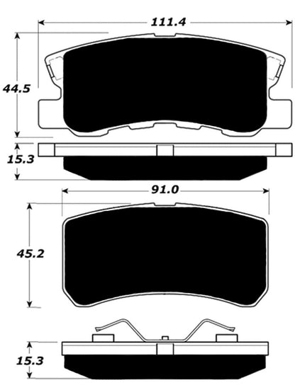 Porterfield Brake Pads for 2010 MITSUBISHI Lancer GTS