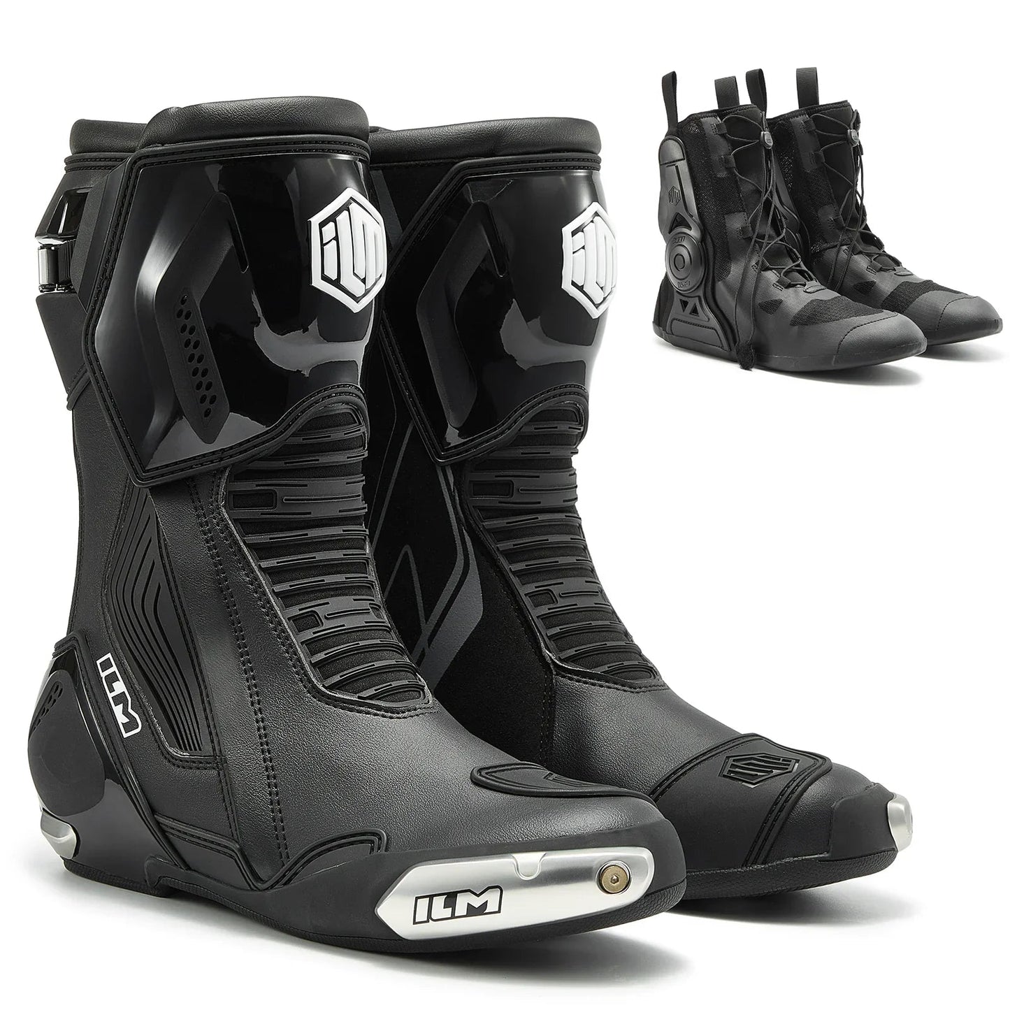 ILM Motorcycle Racing Boots Enhanced Ventilation Anti Slip Street Riding Sport Footwear CE Protective Gear Model BRC1