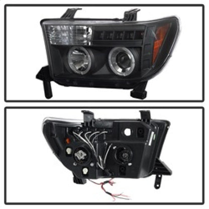 Spyder Toyota Tundra 07-133 Projector Headlights LED Halo LED Blk PRO-YD-TTU07-HL-BK 5012029