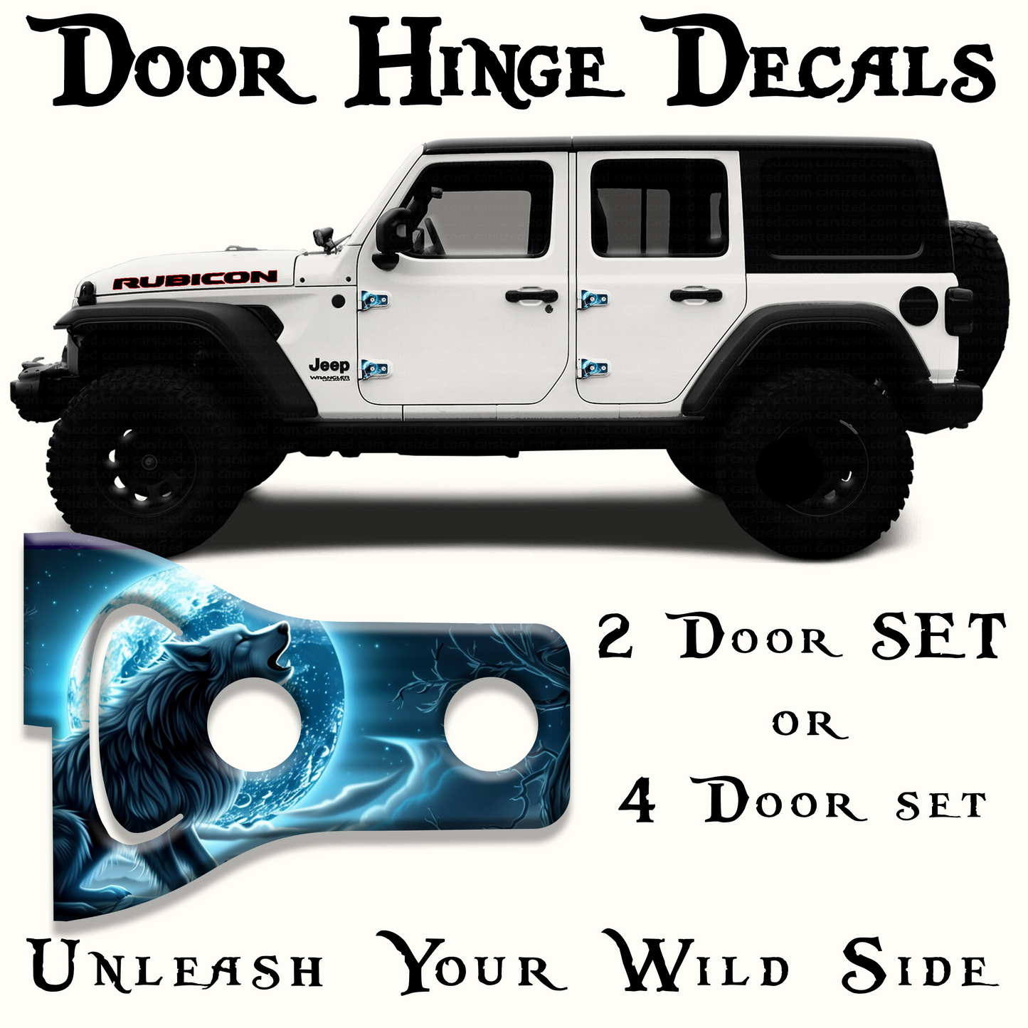Wolf Door hinge decals 20