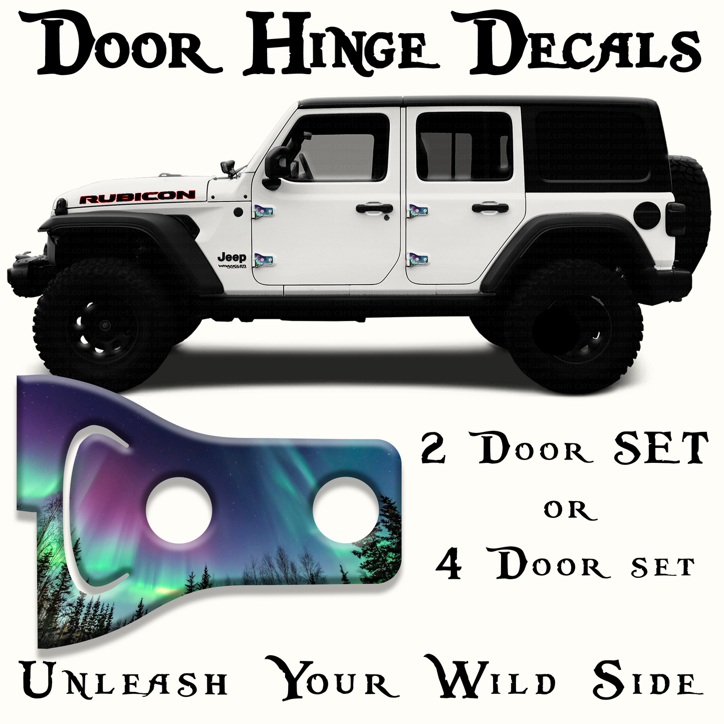 Northern lights Door hinge decals 21