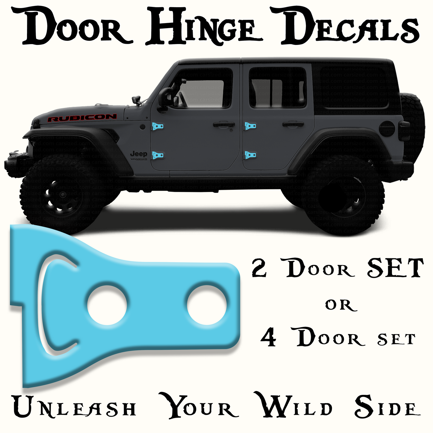 Blue print Door hinge decals 23