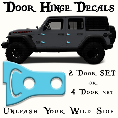 Blue print Door hinge decals 23