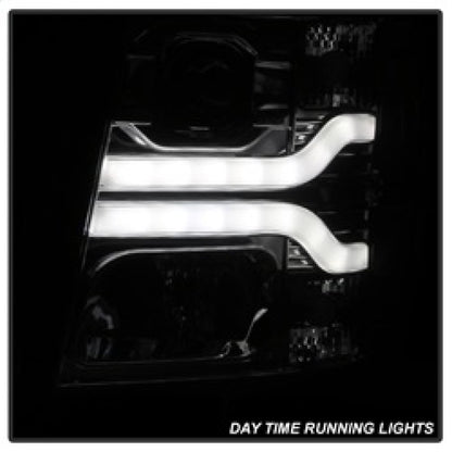 Spyder Chevy Silverado 1500 07-13 Version 3 Projector Headlights - Smoke PRO-YD-CS07V3-LBDRL-SM 5083623