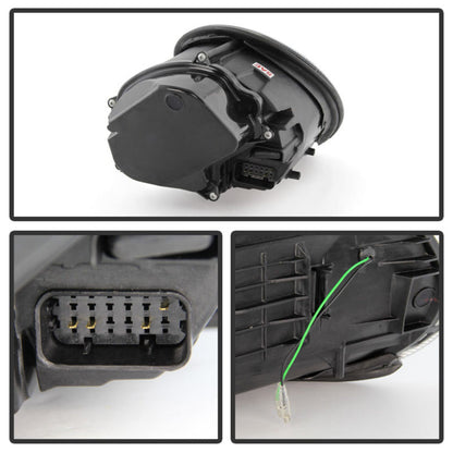 Spyder Porsche 911 997 2005-2009 Projector Headlights Halogen Model DRL LED Blk PRO-YD-P99705-DRL-BK 5080134