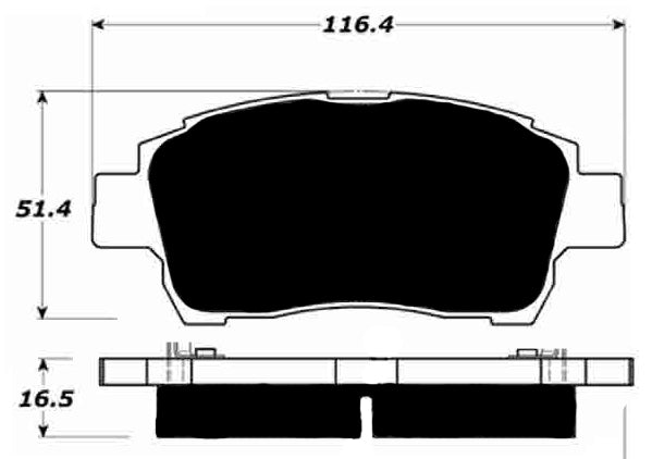 Porterfield Brake Pads for 2008 TOYOTA PRIUS
