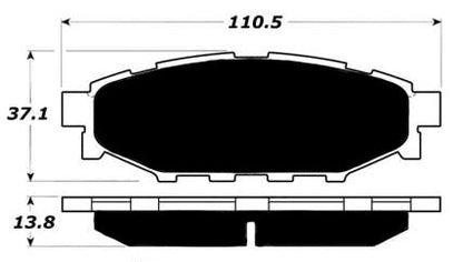 Porterfield Brake Pads for 2010 SUBARU WRX