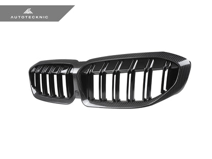 AutoTecknic Dry Carbon Fiber Dual-Slats Front Grilles - BMW G20 3-Series Pre-LCI