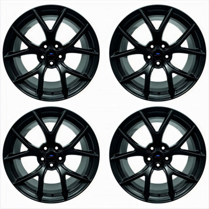 Ford Racing 15-20 Mustang19x10.5in & 19x11in Wheel Kit w/TPMS - Matte Black M-1007K-DC19XMB