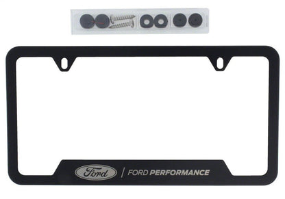 Ford Racing Stainless Steel Ford Performance License Plate Frame - Black M-1828-SS304BK