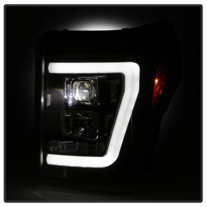 Spyder Ford F250/350/450 11-16 V2 High-Power LED Headlights-White Light Bar-Black PRO-YD-FS11V2PL-BK 5087898