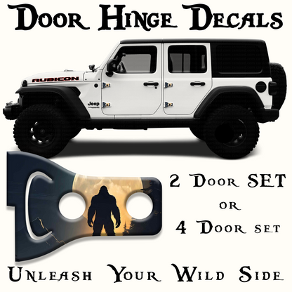 Bigfoot print Door hinge decals 35