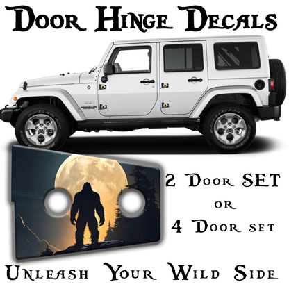 Bigfoot print Door hinge decals 35