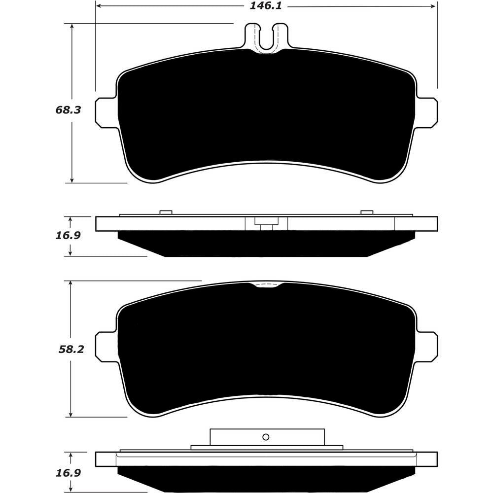 Porterfield Brake Pads for 2017 MERCEDES-BENZ SL65 AMG - w/Iron Discs