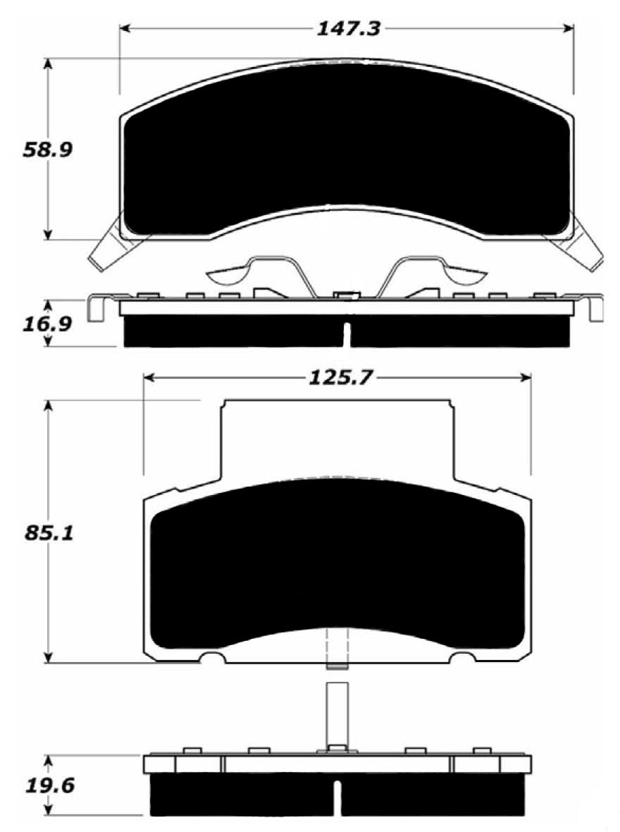 Porterfield Brake Pads for 1998 GMC K3500 4WD SRW Ext  Cab