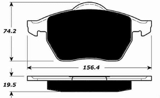 Porterfield Brake Pads for 2000 AUDI A6 - Sport Suspension