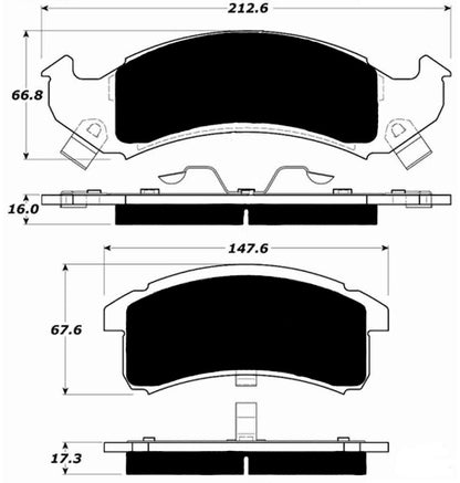Porterfield Brake Pads for 1996 PONTIAC FIREBIRD w/Rear Discs