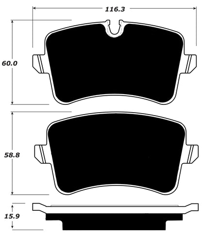 Porterfield Brake Pads for 2013 AUDI RS5- w/Rear Scalloped Edge