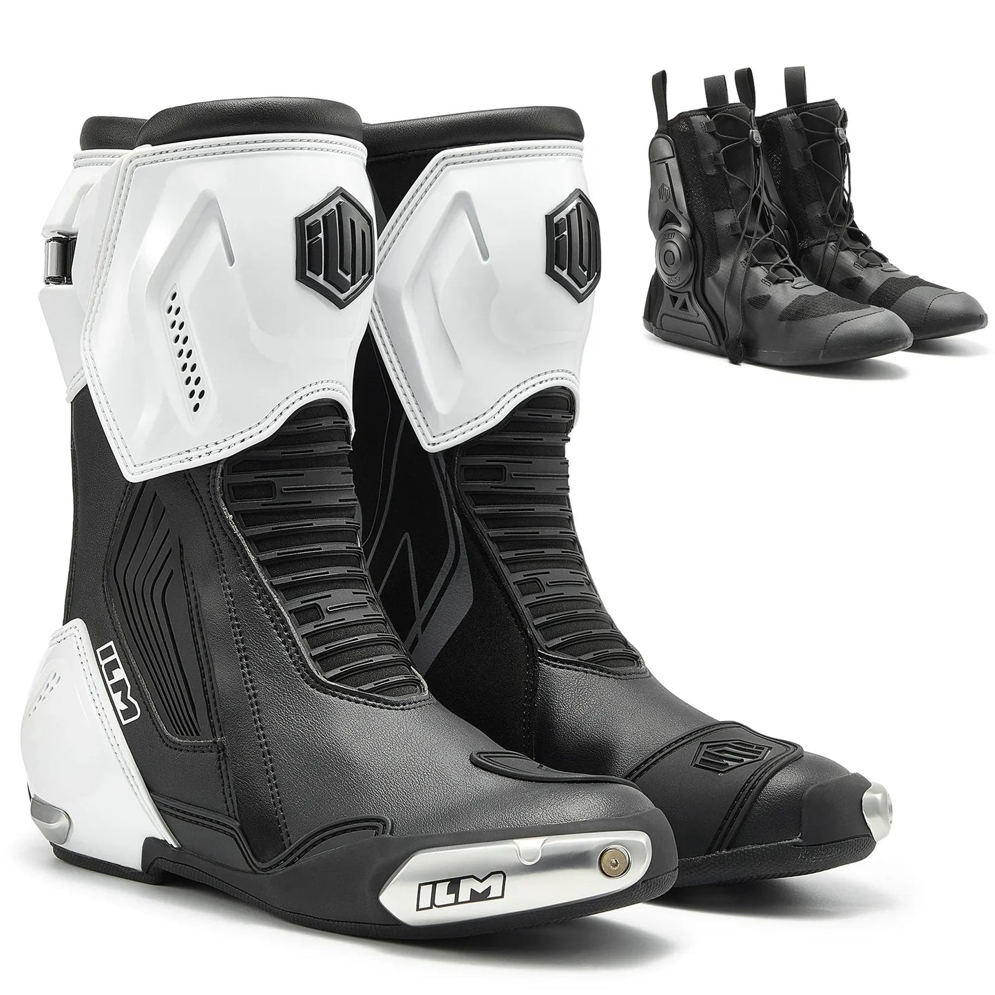 ILM Motorcycle Racing Boots Enhanced Ventilation Anti Slip Street Riding Sport Footwear CE Protective Gear Model BRC1