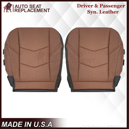2015-2020 Cadillac Escalade Perforated Leather OR Syn. Leather Seat Cover Kona Brown: Choose From Variation