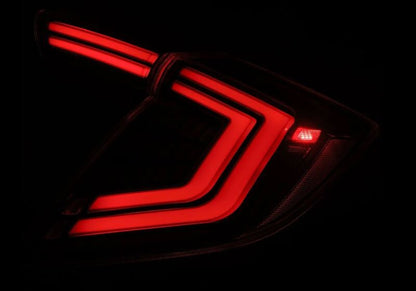 AlphaRex 16-21 Honda Civic Hatchback / Type-R FK8 Nova-Series LED Tail Lights (Pair) - Black 676020 *Discontinued