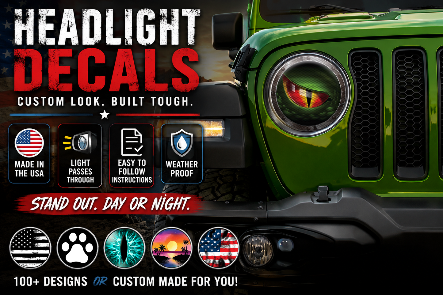 dinosaur headlight decal 43
