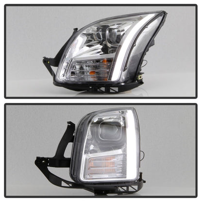 SPYDER xTune 06-09 Ford Fusion Light Bar DRL Projector Headlights - Chrome (PRO-JH-FFU06-LB-C) 9042126