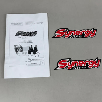 SYNERGY MFG Dodge Ram Adjustable Ball Joints Kit Black 4123-INST