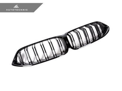 AutoTecknic Dual-Slats Gloss Black Front Grille - BMW G14/ G15/ G16 8-Series