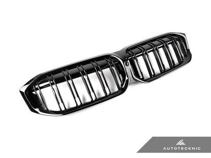 AutoTecknic Dual-Slats Gloss Black Front Grille - BMW G20 3-Series LCI