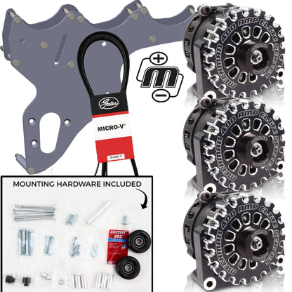 Mechman Triple Alternator Kit 2005-2013 GM Truck / SUV - Black