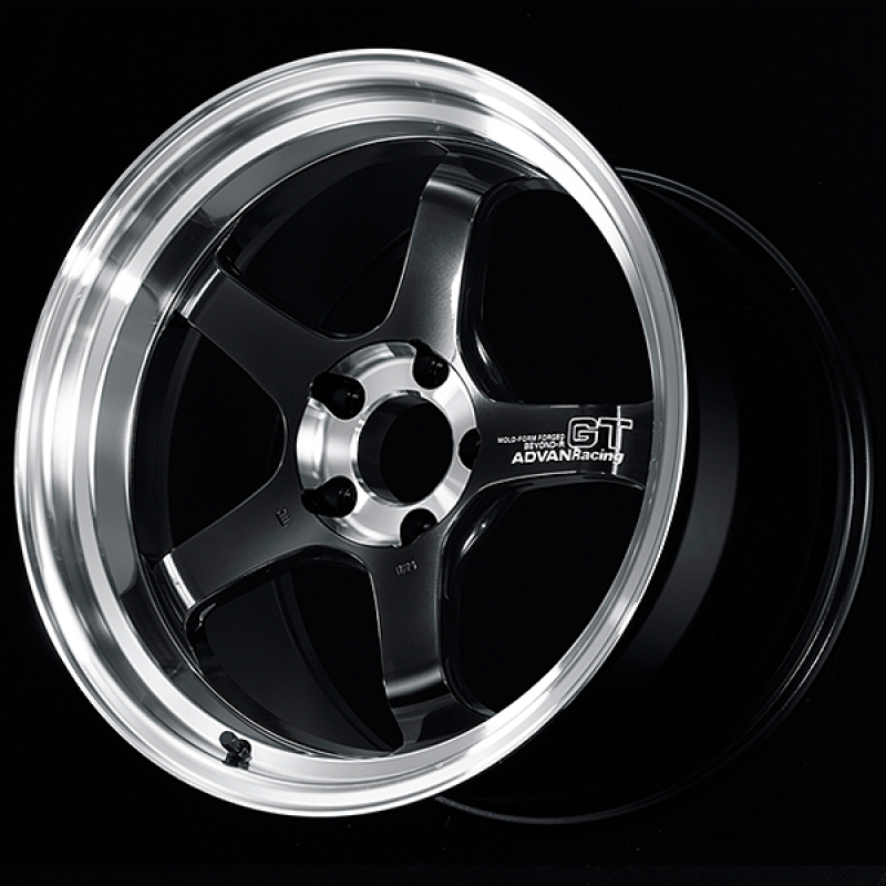 Advan GT Beyond-R 18X9.5 / +45 Off / 5x120 BC / 72.5mm Bore / Diamond Cut and Dark Platinum Black YAQC8J45WDPB