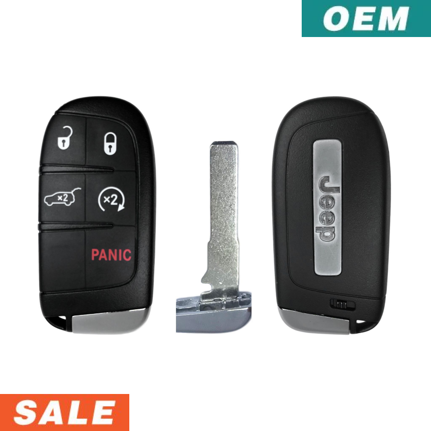 Jeep Compass 2017-2026 OEM 5 Button Smart Key M3N-40821302 PN: 68250343AB