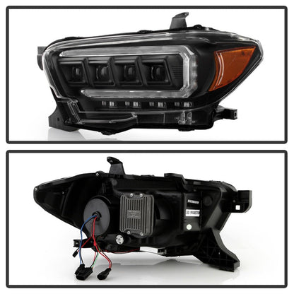 Spyder 16-20 Toyota Tacoma Halogen Model Only High-Power LED Headlights - Black PRO-YD-TT16HALAP-BK 5088376